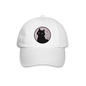 Kleine Katze Große Attitüde - Baseballkappe - Weiß/Weiß - Vorne