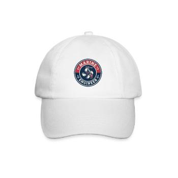 Vintage-Schraubenanker des Schiffsschiffs - Baseballkappe - Weiß/Weiß - Vorne