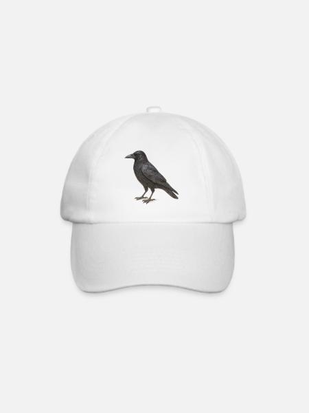 Black Crow - Baseballkappe - Weiß/Weiß