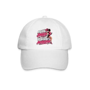 Mehr Joggen, weniger Ausreden - Baseballkappe - Weiß/Weiß - Vorne