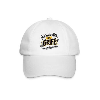 Ich habe alles im Griff – nur nicht den Überblick - Baseballkappe - Weiß/Weiß - Vorne