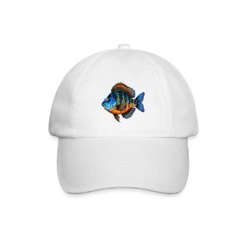 Blaubarmen-Panfisch-Sonnenbarsch - Baseballkappe - Weiß/Weiß - Vorne