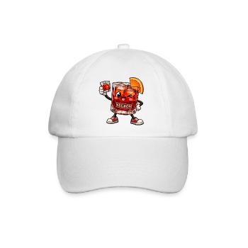 Negroni Kawaii Style – Süßer Cocktailspaß - Baseballkappe - Weiß/Weiß - Vorne