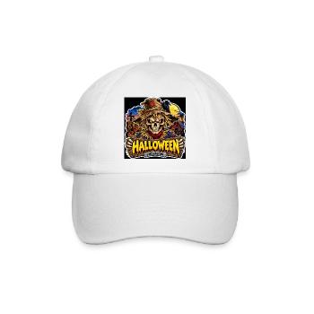 SkullCostume Halloween Edition: Die Vogelscheuche - Baseballkappe - Weiß/Weiß - Vorne