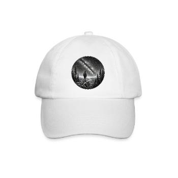 Nachtwanderer unter Milchstraße - Baseballkappe - Weiß/Weiß - Vorne