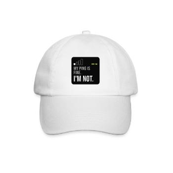Ping Not Fine Tech-Meme - Baseballkappe - Weiß/Weiß - Vorne