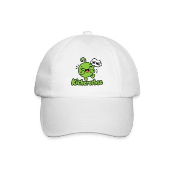 Kichererbse Lachen Maskottchen - Baseballkappe - Weiß/Weiß - Vorne