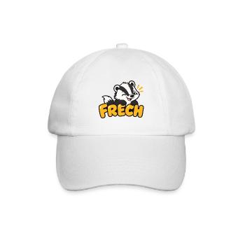 Freches Stinktier – Lustiges Cartoon Kinder Motiv - Baseballkappe - Weiß/Weiß - Vorne