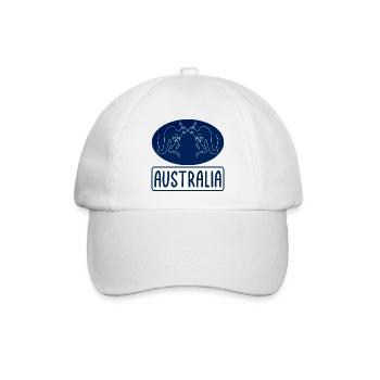 Australia Kangaroo - Baseballkappe - Weiß/Weiß - Vorne