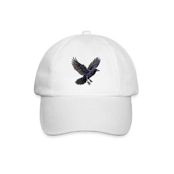 Fliegender Amerikanischer Krähenvogel - Baseballkappe - Weiß/Weiß - Vorne