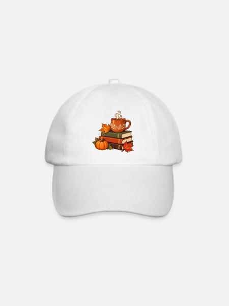 Bücher und Tee - Baseballkappe - Weiß/Weiß