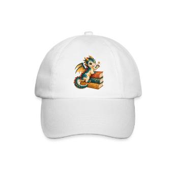 DrachenVerzauberte Bibliothekarin - Baseballkappe - Weiß/Weiß - Vorne