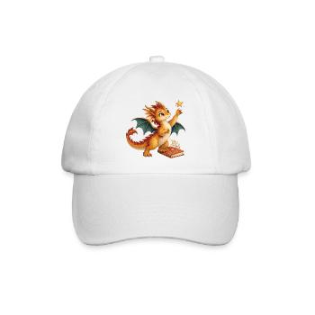Sanfter Sternendrache - Baseballkappe - Weiß/Weiß - Vorne