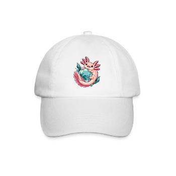 Axolotl-Blasengarten - Baseballkappe - Weiß/Weiß - Vorne