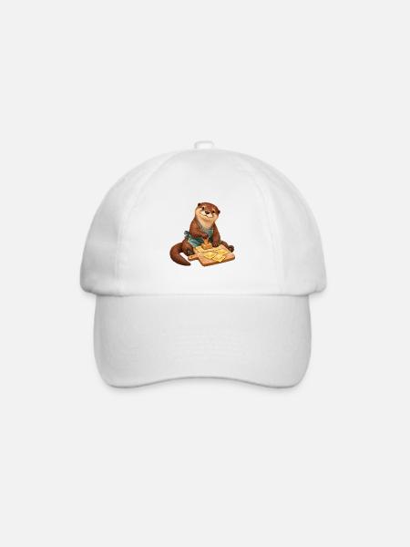 Otter formt Ravioli - Baseballkappe - Weiß/Weiß