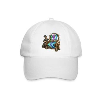 Aurora-Steampunk Webstuhl - Baseballkappe - Weiß/Weiß - Vorne