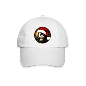 Dachse Weihnachten / Weihnachtsmann Marder - Baseballkappe - Weiß/Weiß - Vorne