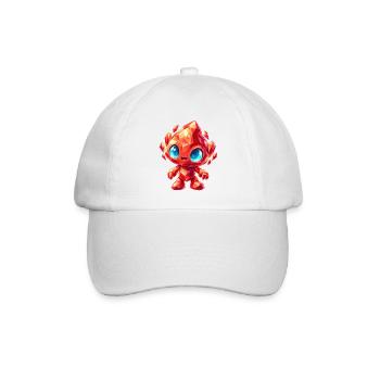 Kristallfeuer Kreatur - Baseballkappe - Weiß/Weiß - Vorne