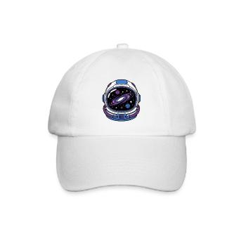 Astronaut Helm Galaxie Visier Weltraum Vektor Shir - Baseballkappe - Weiß/Weiß - Vorne