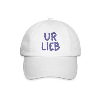 UR LIEB – Süßer Spruch mit österreichischem Charme - Baseballkappe - Weiß/Weiß - Vorne