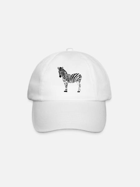 Zebrastreifen - Baseballkappe - Weiß/Weiß
