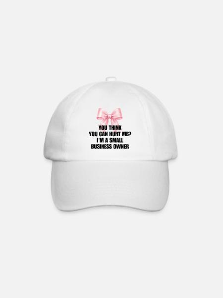 Lustiger Kleinunternehmer Coquette Bow - Baseballkappe - Weiß/Weiß