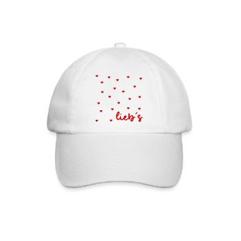 Wertschätzung Herz Liebe - Baseballkappe - Weiß/Weiß - Vorne