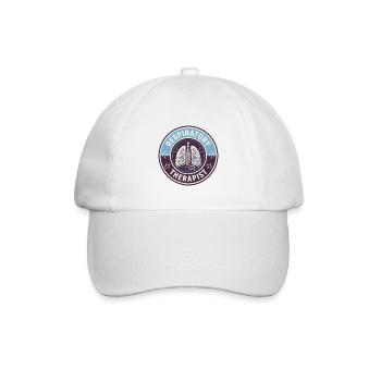 Vintage-Abzeichen für Atemtherapeuten und menschliche Lungen - Baseballkappe - Weiß/Weiß - Vorne