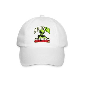 Area 51 – Geschlossene Gesellschaft - Baseballkappe - Weiß/Weiß - Vorne