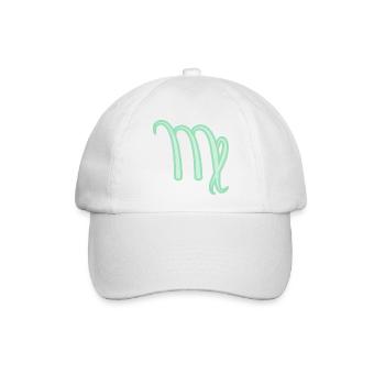 Jungfrau Sternzeichen Pastellgrün - Baseballkappe - Weiß/Weiß - Vorne