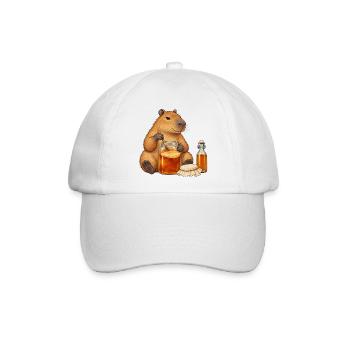 Capybara braut Kombucha - Baseballkappe - Weiß/Weiß - Vorne