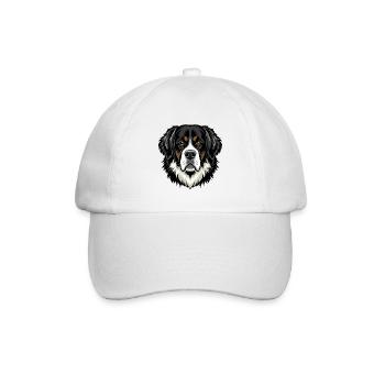 Bernhardiner Hundekopf - Baseballkappe - Weiß/Weiß - Vorne