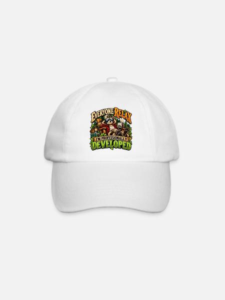 Professionell entwickelter Waschbär - Baseballkappe - Weiß/Weiß