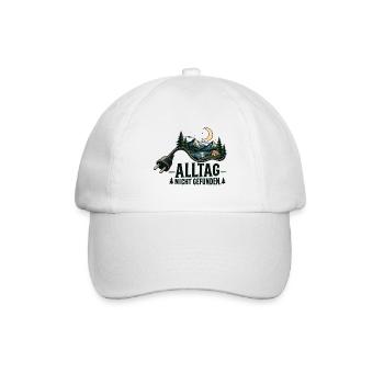 Alltag Nicht Gefunden – Nachtcamping - Baseballkappe - Weiß/Weiß - Vorne