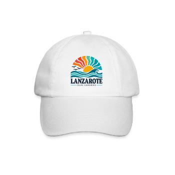 Lanzarote - Islas Canarias - Kanaren - Spanien - Baseballkappe - Weiß/Weiß - Vorne