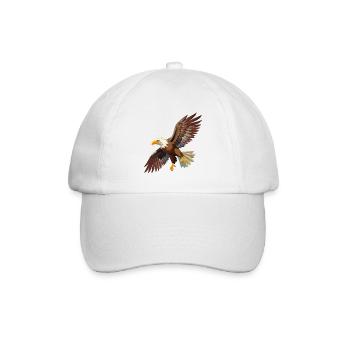 Fliegender Weißkopfseeadler - Baseballkappe - Weiß/Weiß - Vorne
