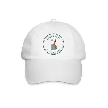Kaffee & Rotstift Retro für Lehrer und Lehrerinnen - Baseballkappe - Weiß/Weiß - Vorne