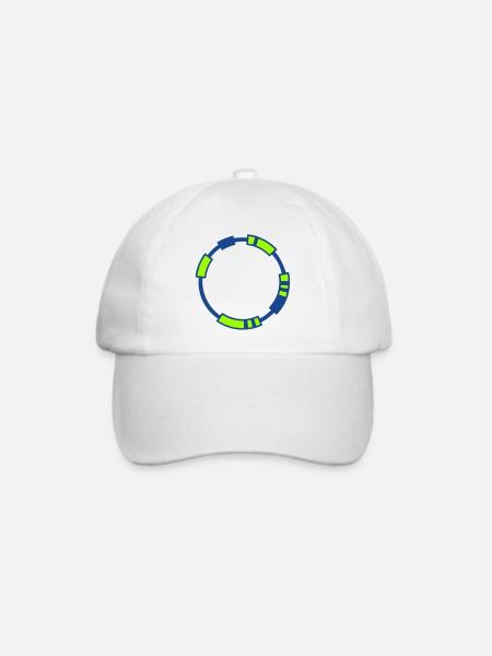 Plasmid DNA Genetik Logo - Baseballkappe - Weiß/Weiß