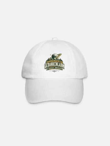 Handgemachter Gedankenklar Premium Ideenwerk - Baseballkappe - Weiß/Weiß