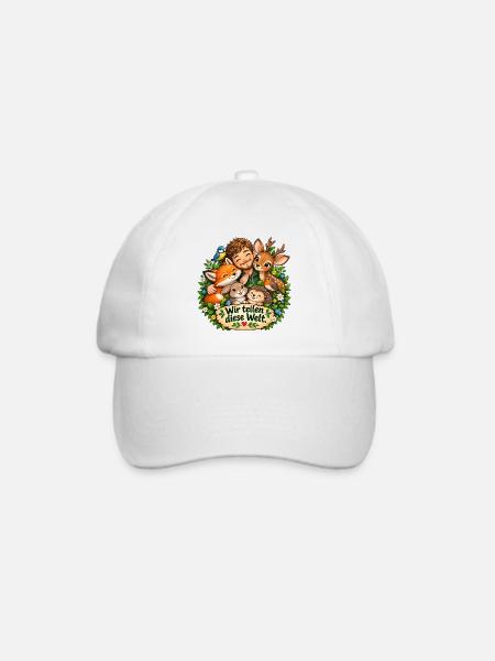 Wir teilen diese Welt - Baseballkappe - Weiß/Weiß