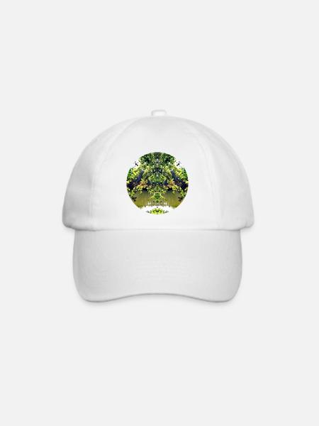 Natur Mandala  - Baseballkappe - Weiß/Weiß
