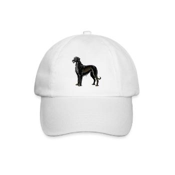 Irischer Wolfshund stehend - Baseballkappe - Weiß/Weiß - Vorne