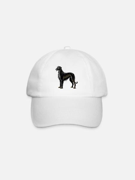 Irischer Wolfshund stehend - Baseballkappe - Weiß/Weiß