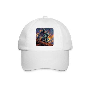 Gargoyle auf Sunset Ridge - Baseballkappe - Weiß/Weiß - Vorne