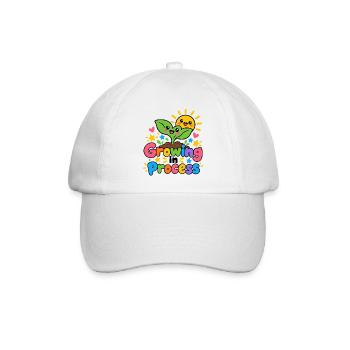 Anbauprozess der Regenbogenpflanze - Baseballkappe - Weiß/Weiß - Vorne