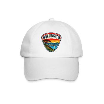Wellington - New Zealand - Neuseeland - Aotearoa - Baseballkappe - Weiß/Weiß - Vorne
