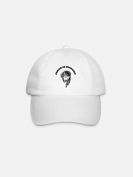 Jesus ist genug christliches Glaubensdesign - Baseballkappe - Weiß/Weiß