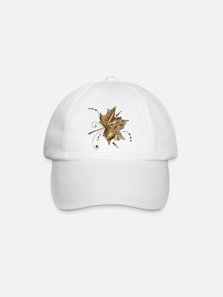 Blatt - Baseballkappe - Weiß/Weiß