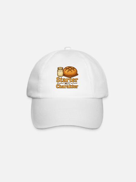 Sauerteigbrot Geschenk für Hobbybäcker - Baseballkappe - Weiß/Weiß