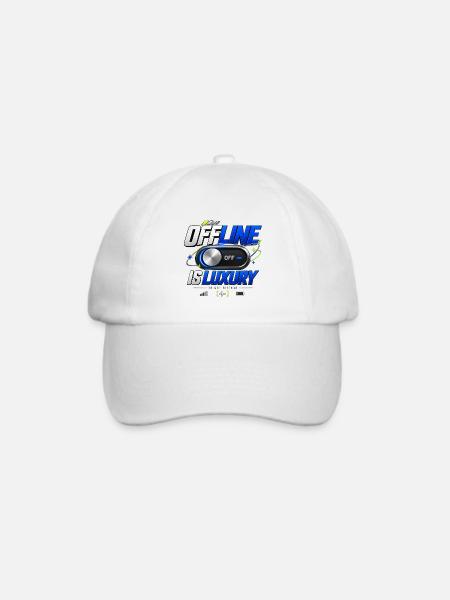 Offline ist Luxus - Baseballkappe - Weiß/Weiß